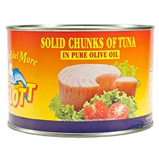 Solid White Tuna Chunks in Olive Oil